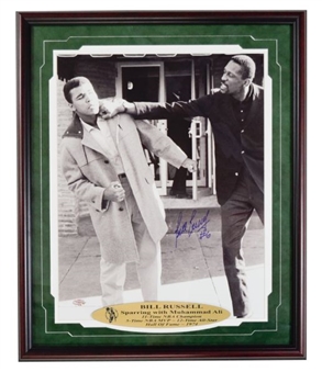 Bill Russell Signed Framed 16x20 Photo w/Muhammad Ali